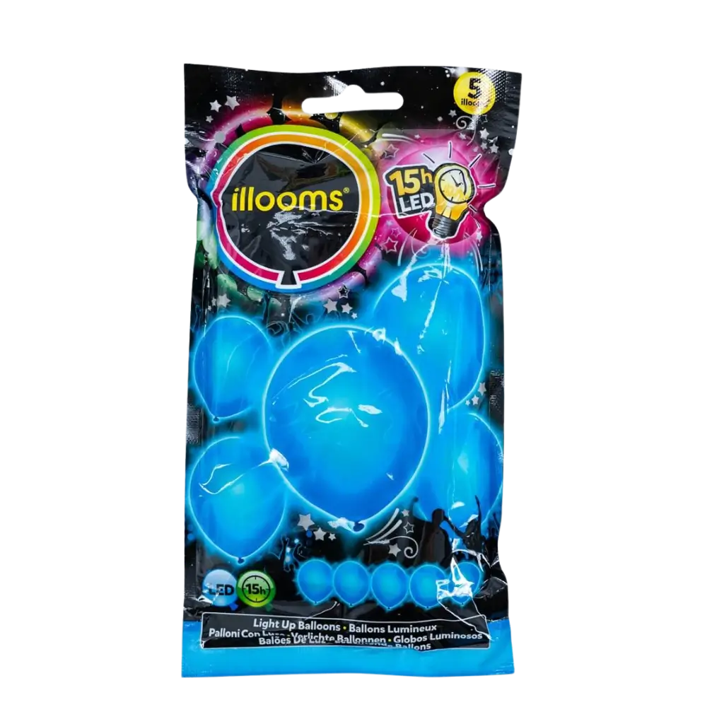 Illooms® Globos LED de látex - Azul